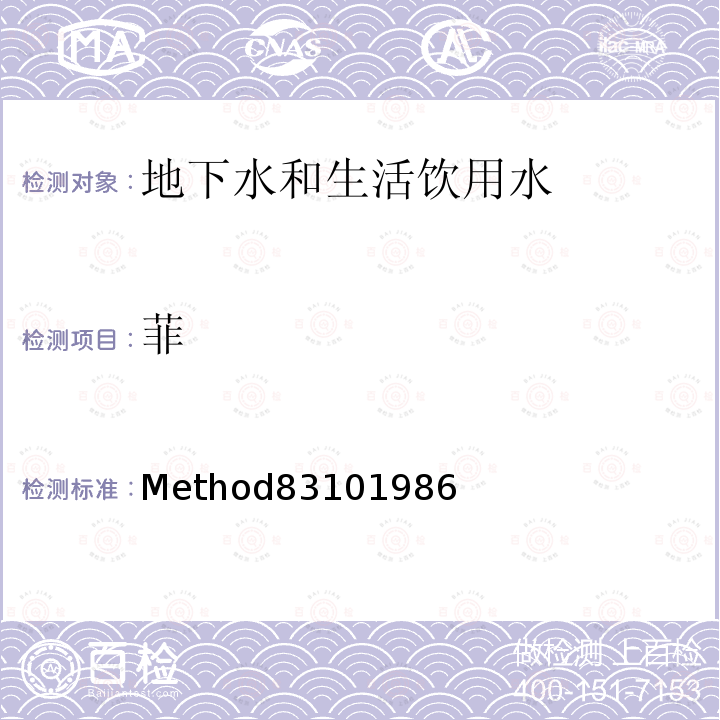 菲 Method83101986 美国国家环保局(U.S.EPA)液相色谱法测定多环芳烃