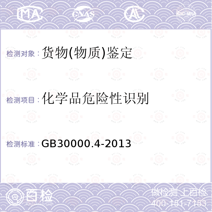 化学品危险性识别 GB 30000.4-2013 化学品分类和标签规范 第4部分:气溶胶