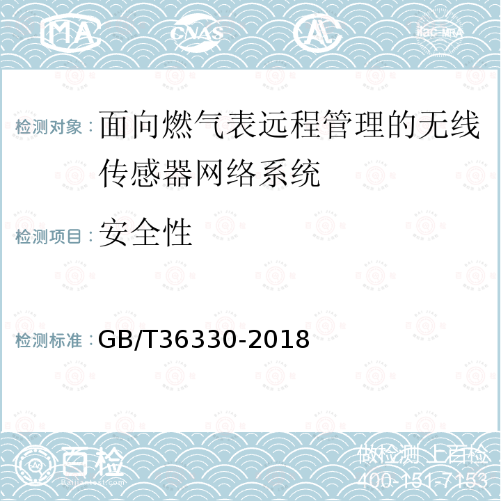 安全性 面向燃气表远程管理的无线传感器网络系统技术要求