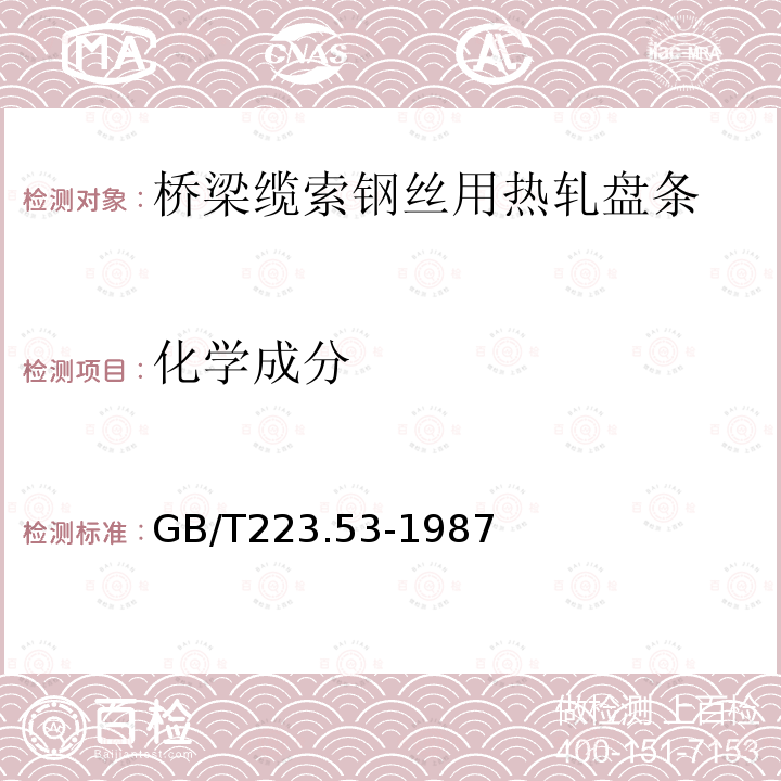 化学成分 GB/T 223.53-1987 钢铁及合金化学分析方法 火焰原子吸收分光光度法测定铜量