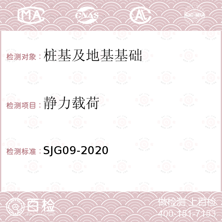 静力载荷 JG 09-2020 深圳市建筑基桩检测规程 4、5、6