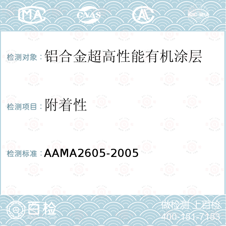 附着性 铝挤压材、板材的超高性能有机涂层的性能要求和测试程序