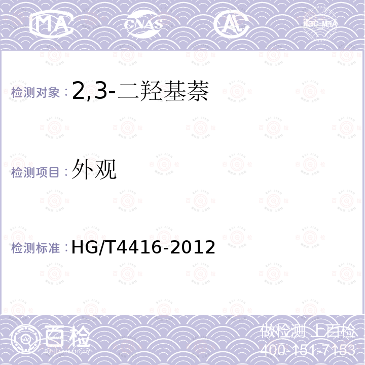 外观 HG/T 4416-2012 2,3-二羟基萘