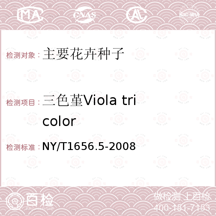 三色堇Viola tricolor NY/T 1656.5-2008 花卉检验技术规范 第5部分:花卉种子检验
