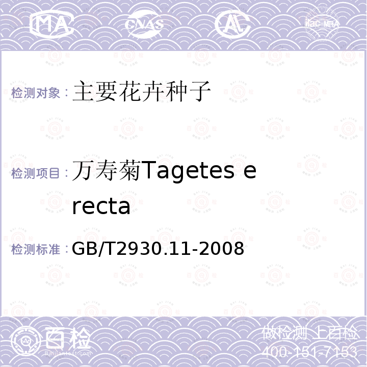 万寿菊Tagetes erecta GB/T 2930.11-2008 草种子检验规程 检验报告