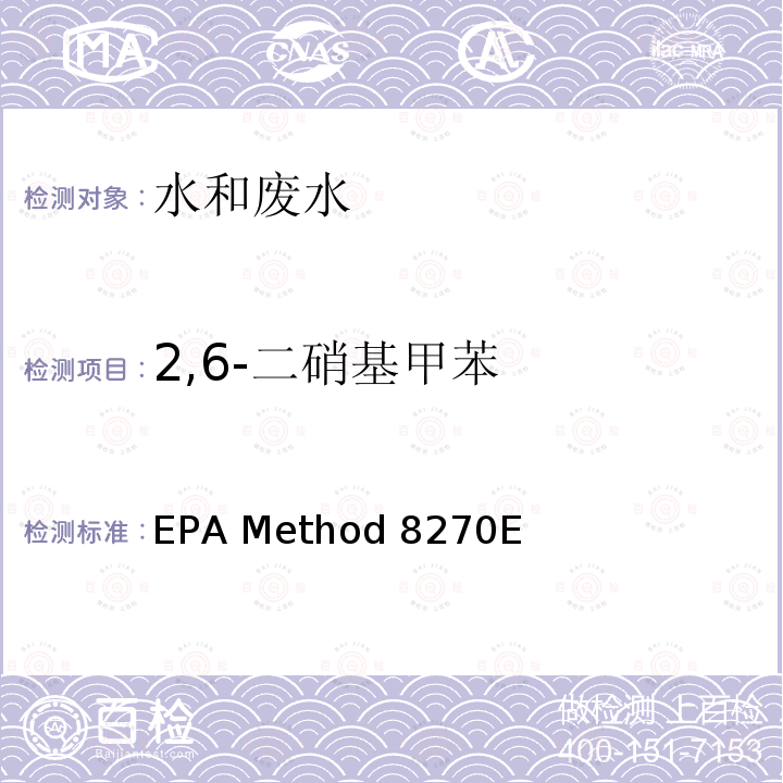 2,6-二硝基甲苯 气相色谱质谱法分析半挥发性有机物 EPA Method 8270E 