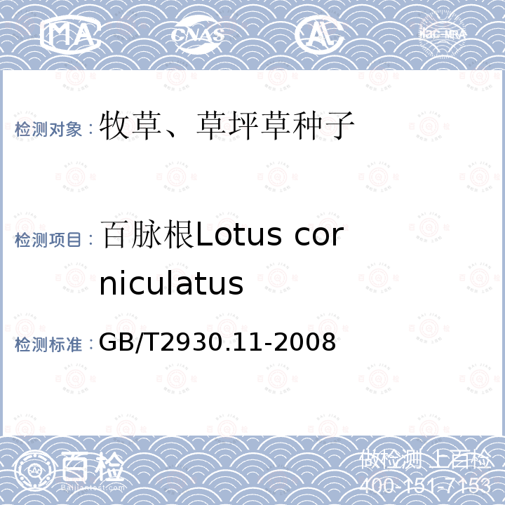 百脉根Lotus corniculatus 草种子检验规程 检验报告