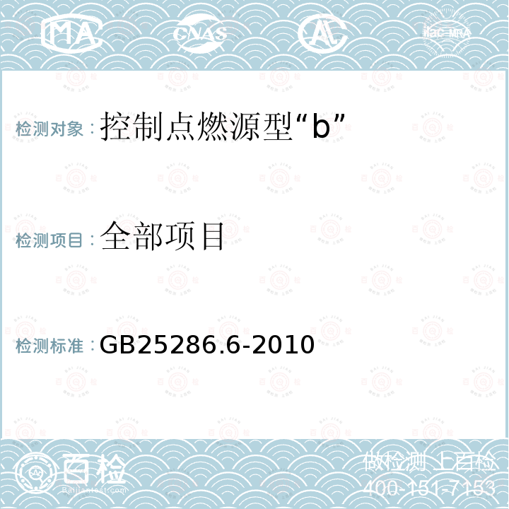 全部项目 GB 25286.6-2010 爆炸性环境用非电气设备 第6部分:控制点燃源型“b”