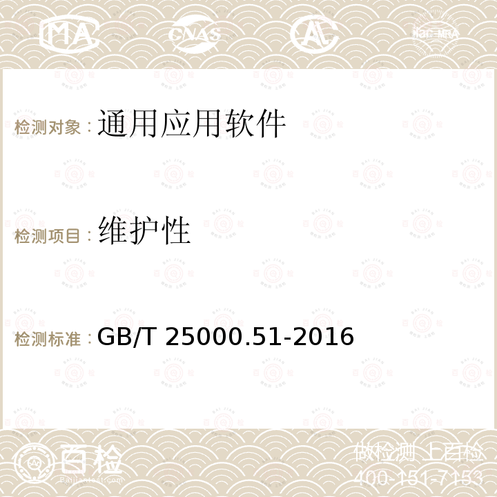 維護性 《系統與軟件工程 系統與軟件質量要求和評價(SQuaRE)第51部分：就緒可用軟件產品(RUSP)的質量要求和測試細則》 GB/T 25000.51-2016 5.3.7