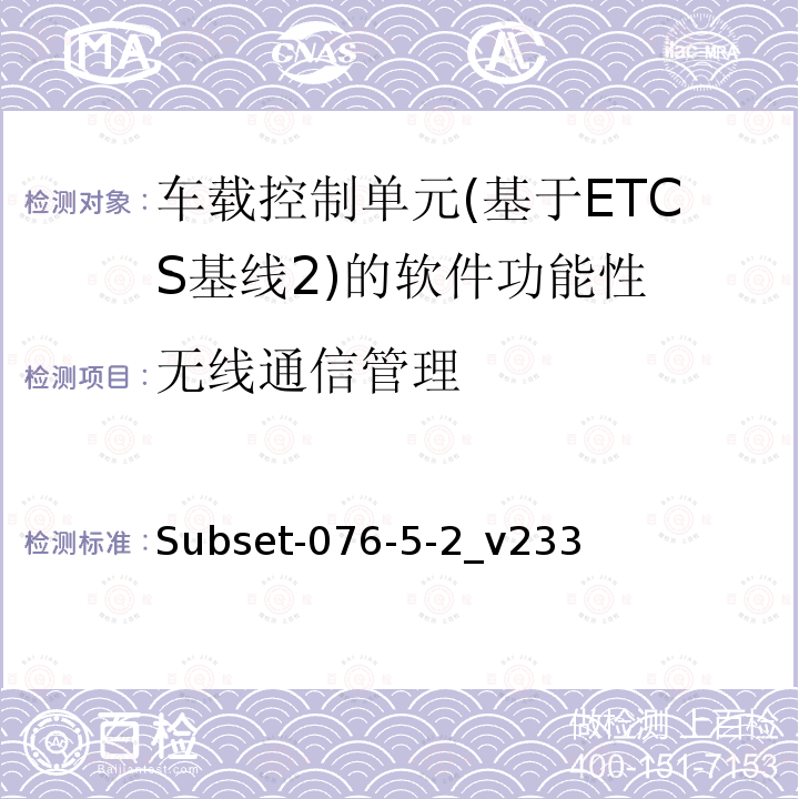 無線通信管理 測試案例（v233） Subset-076-5-2_v233 9、23、55、70、76、169、174、176