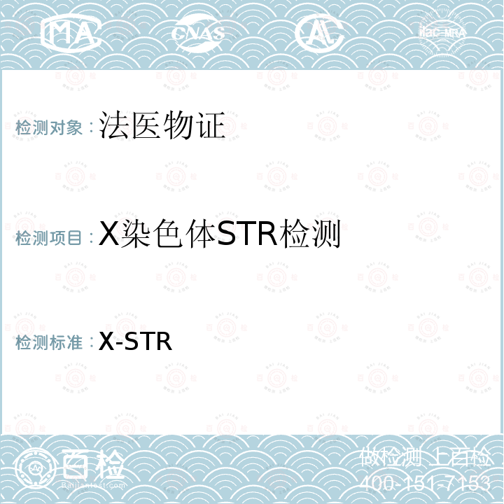 X染色体STR检测 《法医物证鉴定X-STR检验规范》