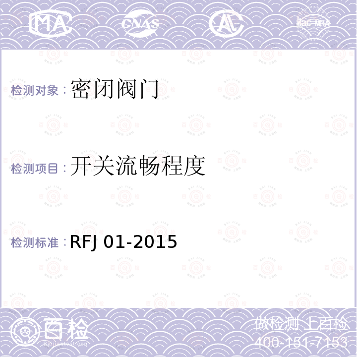 开关流畅程度 RFJ 01-2015 人民防空工程防护质量检测技术规程DB13(J)/T223-2017人防工程建设质量检测作业指导书人民防空质量验收与评价标准RFJ01-2015