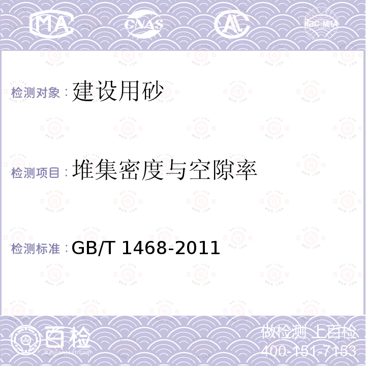 堆集密度与空隙率 GB/T 1468-2011 描图纸