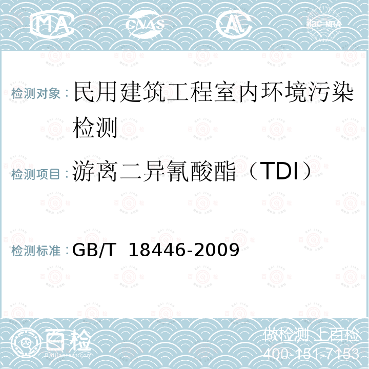 游离二异氰酸酯（TDI） GB 18581-2020 木器涂料中有害物质限量