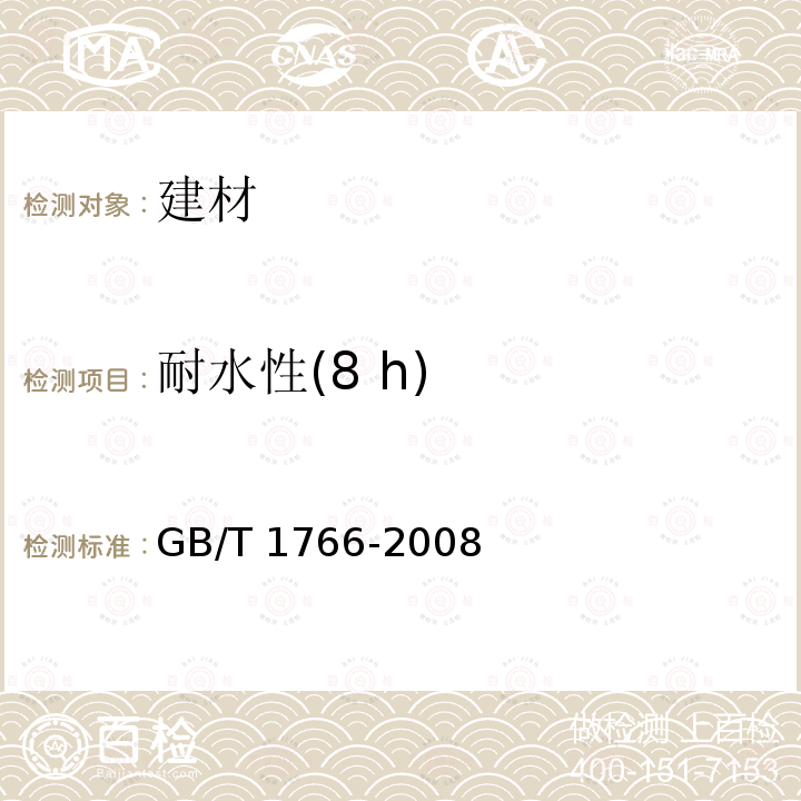 耐水性(8 h) GB/T 25251-2010 醇酸树脂涂料