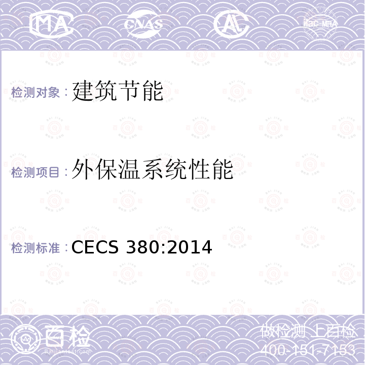 外保温系统性能 CECS 380:2014 膨胀珍珠岩保温板薄抹灰外墙外保温工程技术规程CECS380:2014