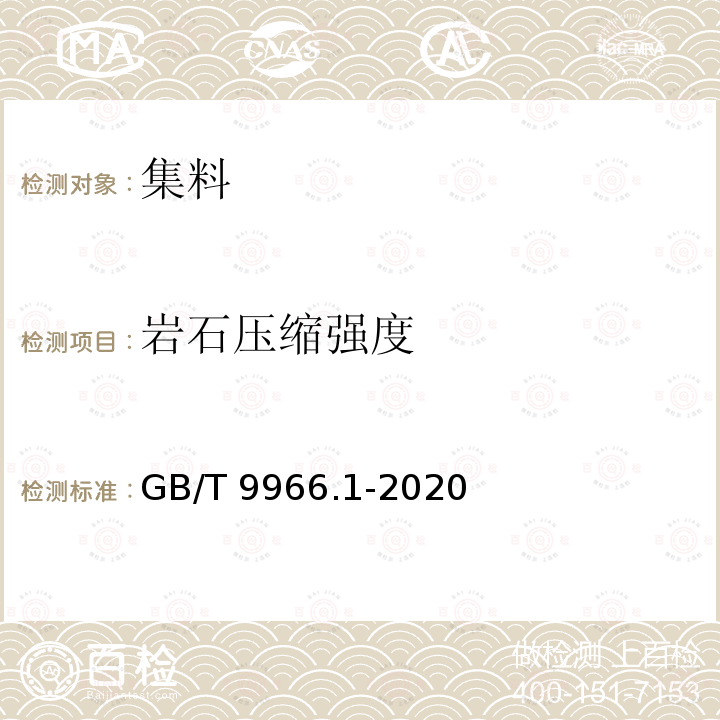 岩石压缩强度 JGJ 52-2006 普通混凝土用砂、石质量及检验方法标准(附条文说明)