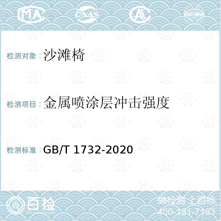 金属喷涂层冲击强度 漆膜耐冲击测定法GB/T1732-2020