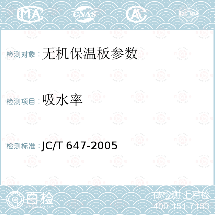 吸水率 JGJ/T 261-2011 外墙内保温工程技术规程(附条文说明)