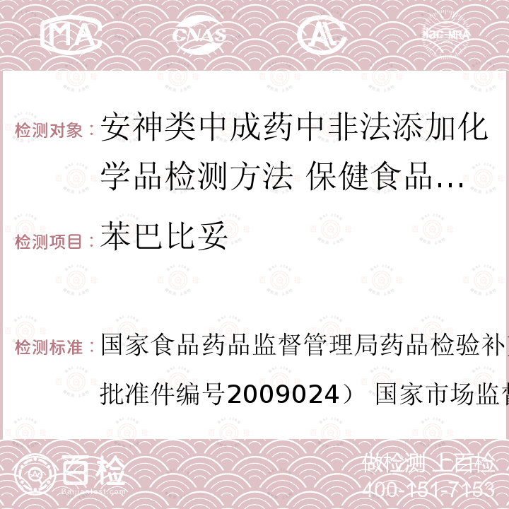 苯巴比妥 国家市场监督管理总局公告（2017年第138号  国家食品药品监督管理局药品检验补充检验方法和检验项目（批准件编号2009024） ）BJS 201710