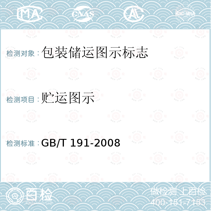 贮运图示 GB/T 191-2008 包装储运图示标志