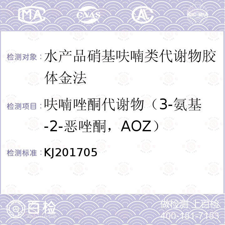 呋喃唑酮代谢物（3-氨基-2-恶唑酮，AOZ） 呋喃唑酮代谢物（3-氨基-2-恶唑酮，AOZ） KJ201705