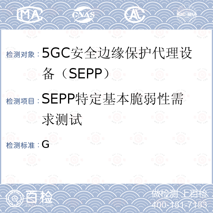 SEPP特定基本脆弱性需求测试 3GPP TS 33.517 5G核心网安全边缘保护代理设备（SEPP）安全保障规范 