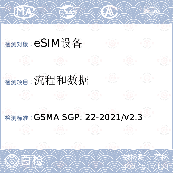 流程和数据 ASGP.22-2021 (面向消费电子的)远程管理技术要求 GSMA SGP.22-2021/v2.3