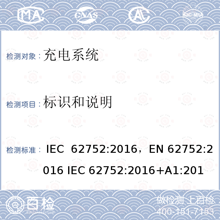 标识和说明 IEC 62752-2016 电动道路车辆的模式2充电用引入电缆漏电保护器(IC-CPD)