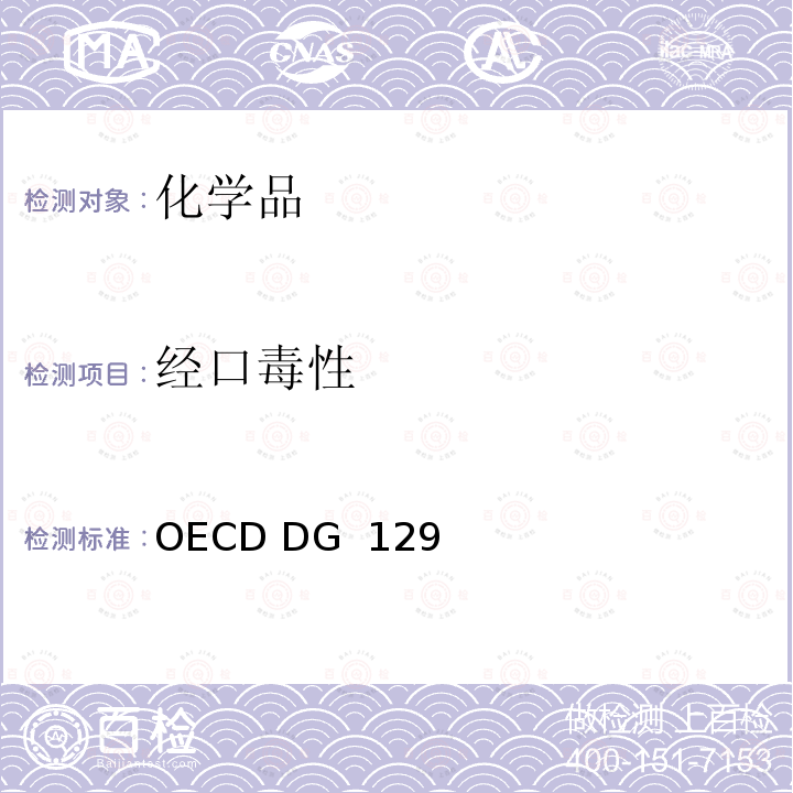 经口毒性 急性经口毒性细胞评估试验 OECD DG 129