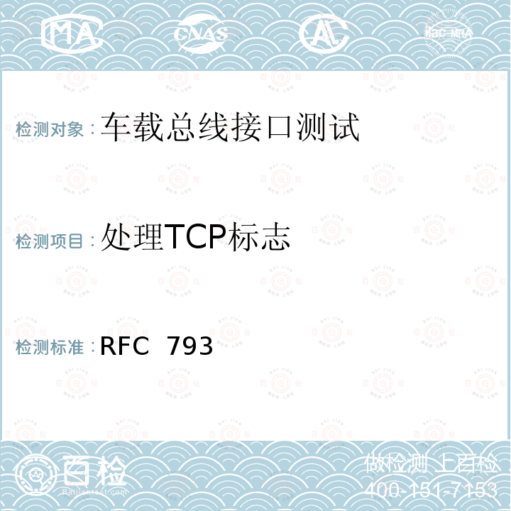 处理TCP标志 RFC  793 传输控制协议-DARPA互联网程序协议规范 RFC 793