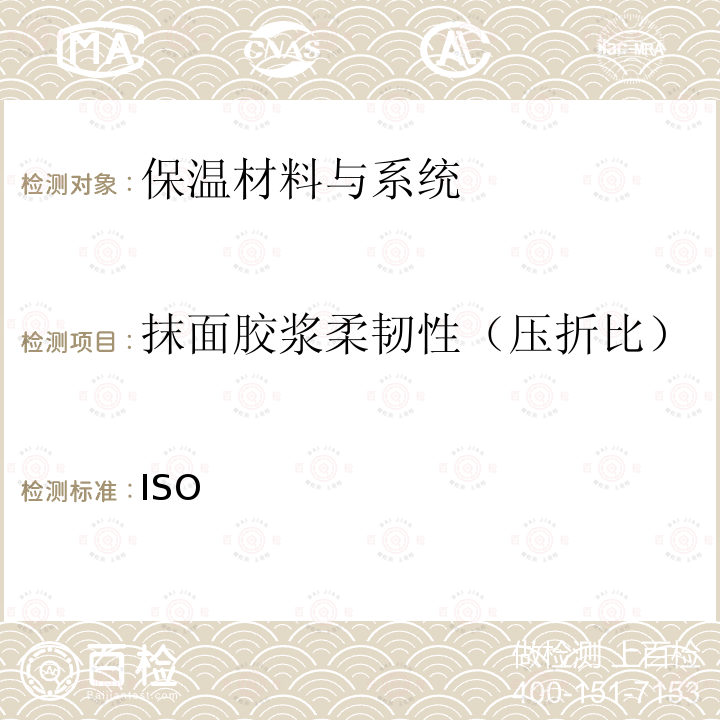 抹面胶浆柔韧性（压折比） GB/T 29906-2013 模塑聚苯板薄抹灰外墙外保温系统材料