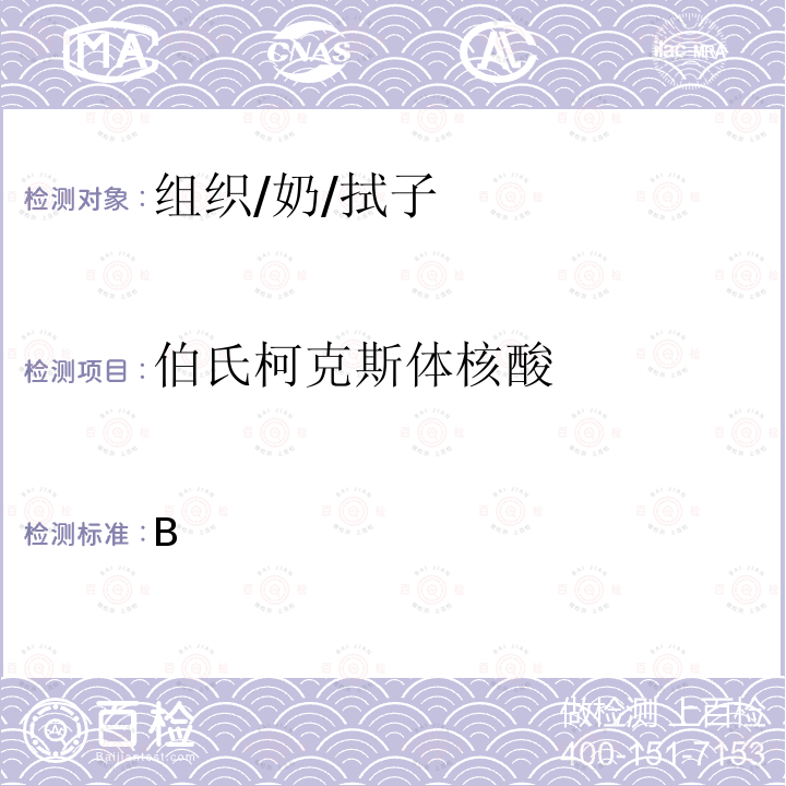 伯氏柯克斯体核酸 陆生动物诊断试验和疫苗手册 世界动物卫生组织《》2018 第3.1.16章，B诊断技术