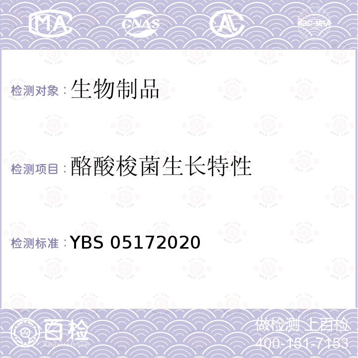 酪酸梭菌生长特性 BS 05172020 国家药品监督管理局药品注册标 YBS05172020