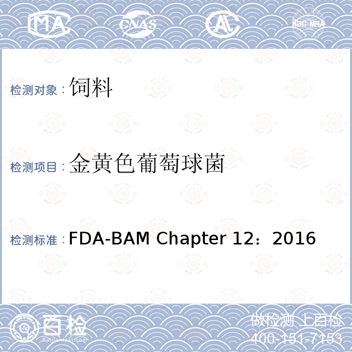 金黄色葡萄球菌 FDA-BAM Chapter 12：2016  FDA-BAM Chapter12：2016