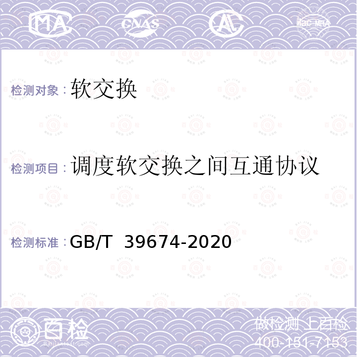 调度软交换之间互通协议 电力软交换系统测试规范 GB/T 39674-2020