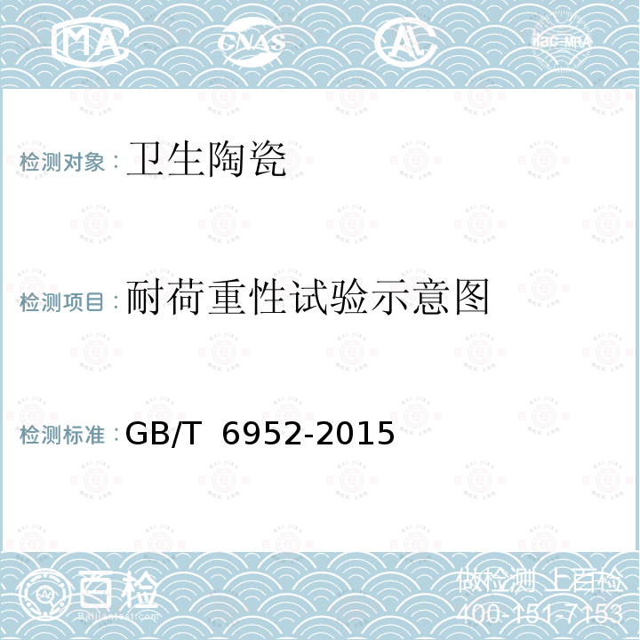 耐荷重性试验示意图 卫生陶瓷 GB/T 6952-2015