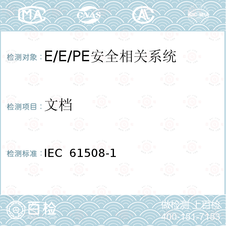 文档 电气/电子/可编程电子安全相关系统的功能安全 第1部分：一般要求 IEC 61508-1 (Edition 2.0):2010