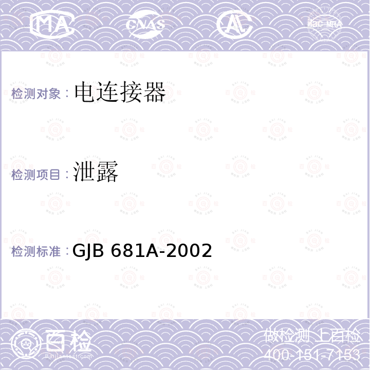 泄露 GJB 681A-2002 射频同轴连接器通用规范 GJB681A-2002