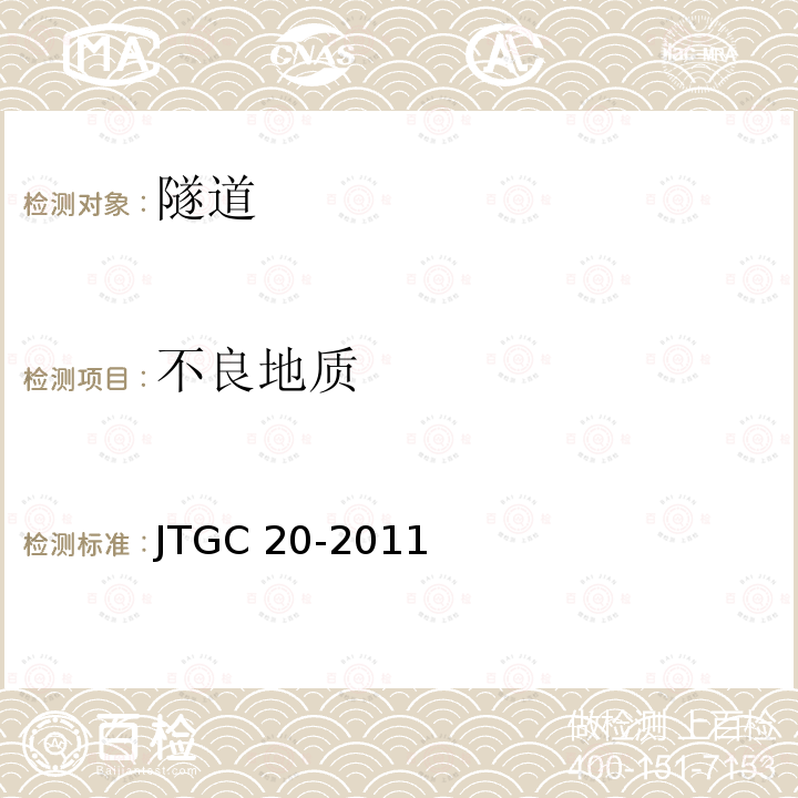 不良地质 JTG C20-2011 公路工程地质勘察规范(附条文说明)(附英文版)