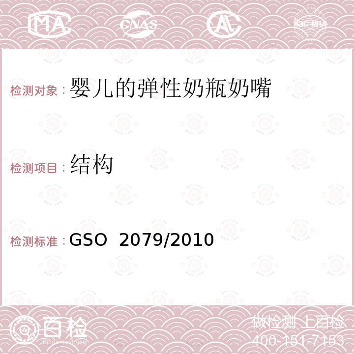 结构 婴儿的弹性奶瓶奶嘴 GSO 2079/2010