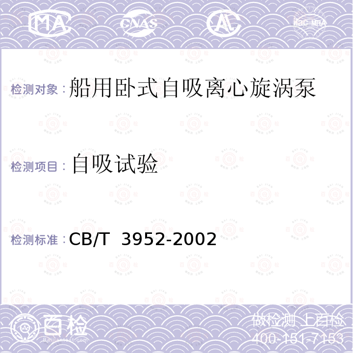 自吸试验 CB/T 3952-20 船用卧式自吸离心旋涡泵 02