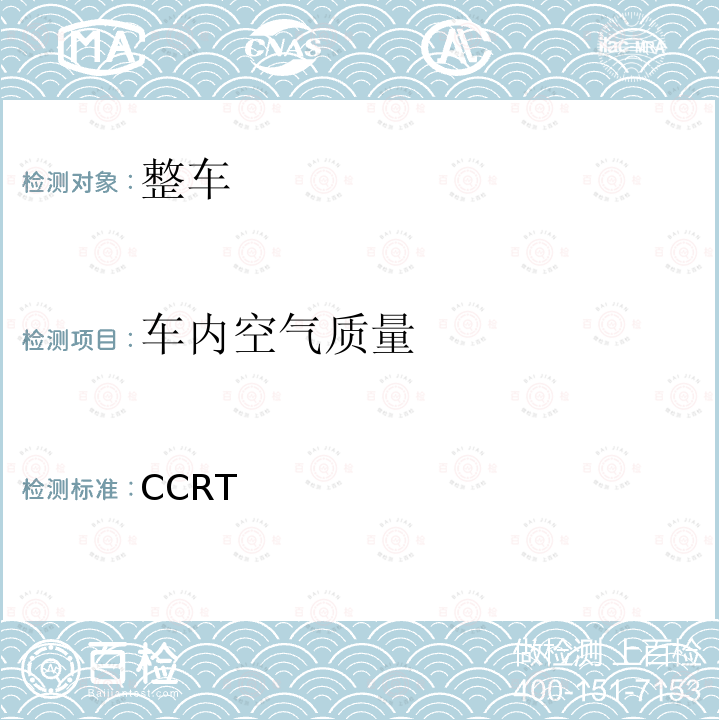 车内空气质量 CCRT(中国汽车消费者研究与评价)管理规则（2021年版） CCRT-2021