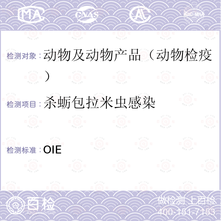 杀蛎包拉米虫感染 水生动物诊断试验手册 OIE《》 2021版 2.4.2章  