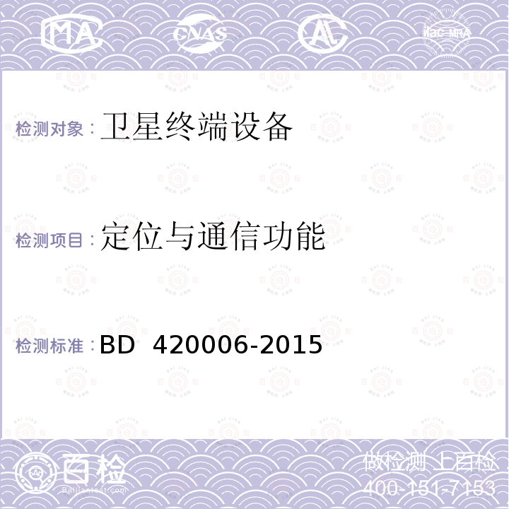 定位与通信功能 20006-2015 北斗/全球卫星导航系统（GNSS）定时单元性能要求及测试方法 BD 4 