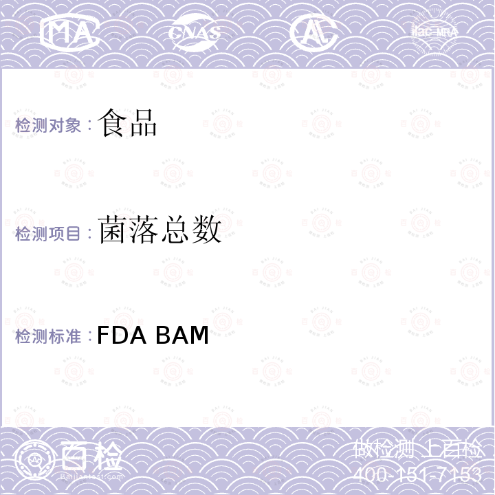 菌落总数 FDA BAM  在线 2001