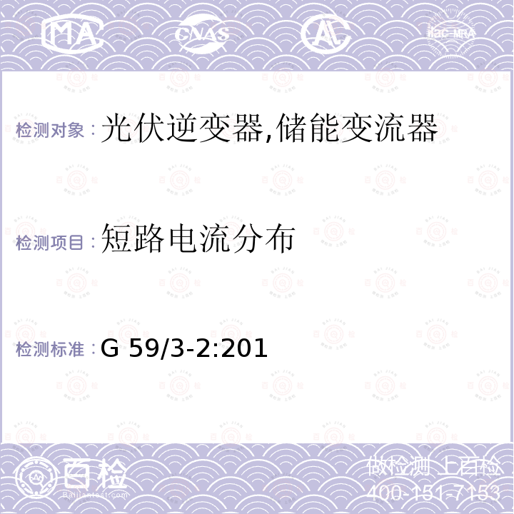 短路电流分布 G 59/3-2:201 电站接入分布系统的持术规范 (英国) G59/3-2:2015