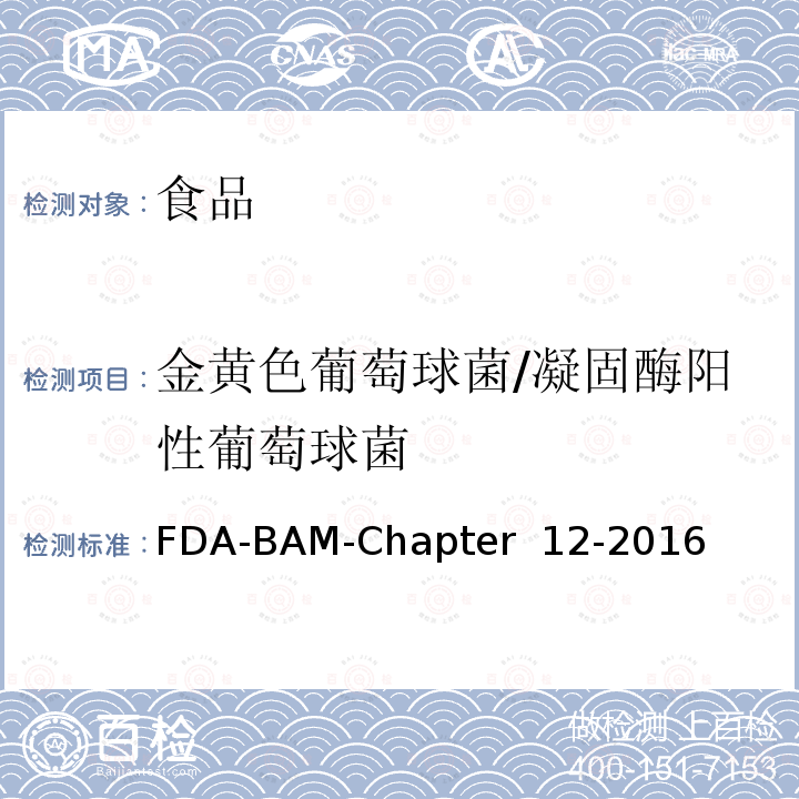 金黄色葡萄球菌/凝固酶阳性葡萄球菌 FDA-BAM-Chapter  12-2016 金黄色葡萄球菌 FDA-BAM-Chapter 12-2016