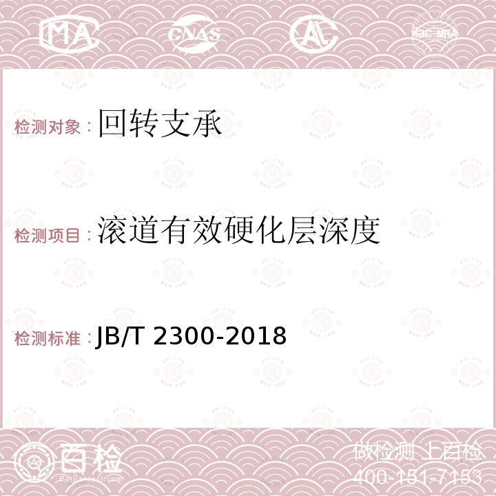 滚道有效硬化层深度 JB/T 2300-2018 回转支承