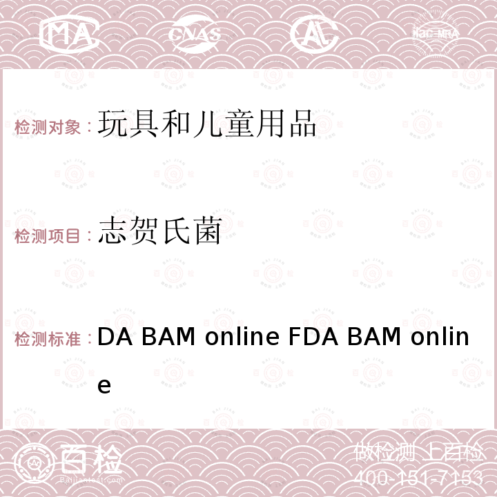 志贺氏菌 DA BAM online FDA BAM online F